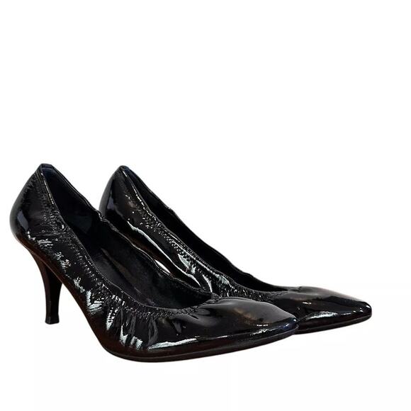 PRADA Patent Leather High Heels Pumps Black Size 8 NWOT - Picture 1 of 10